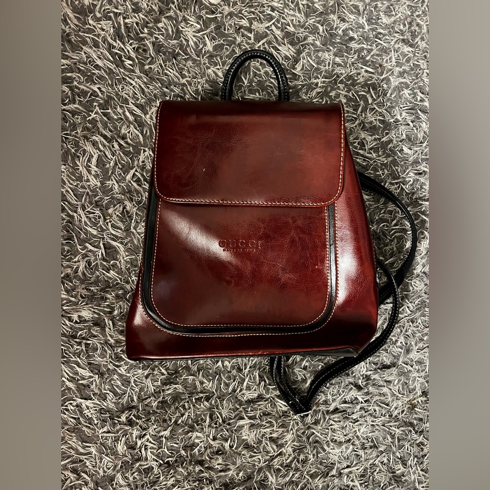 Leather gucci backpack